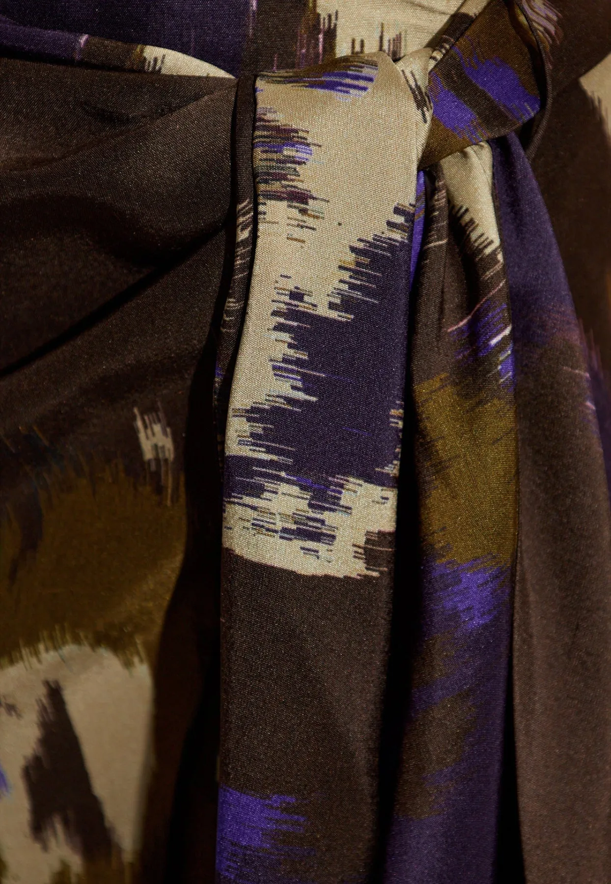 Dritto Printed Wrap Skirt