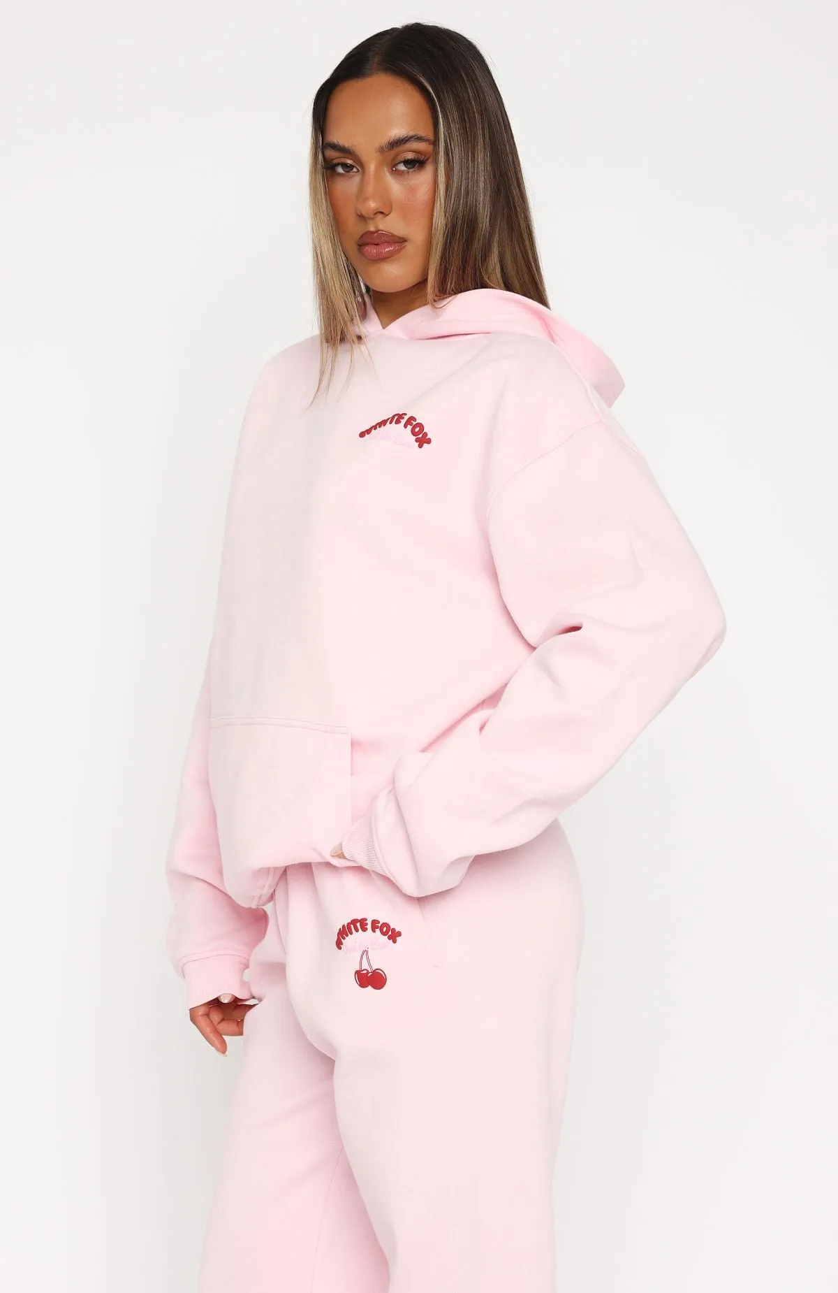 Odor Resistant Blend Layered Texture Love Me Tender Oversized Hoodie Pink