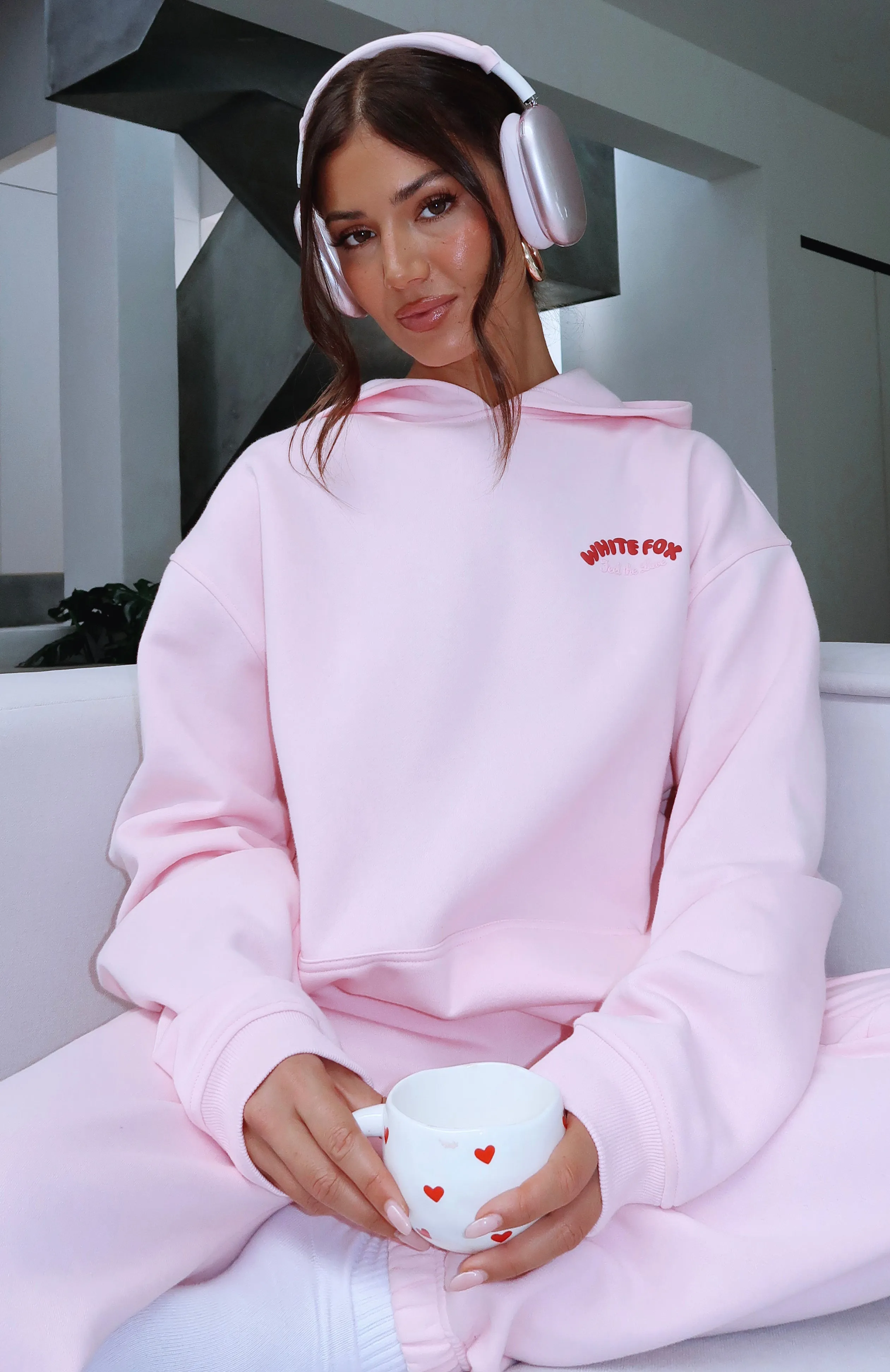 Love Me Tender Oversized Hoodie Pink High Thread Count City Casual Style