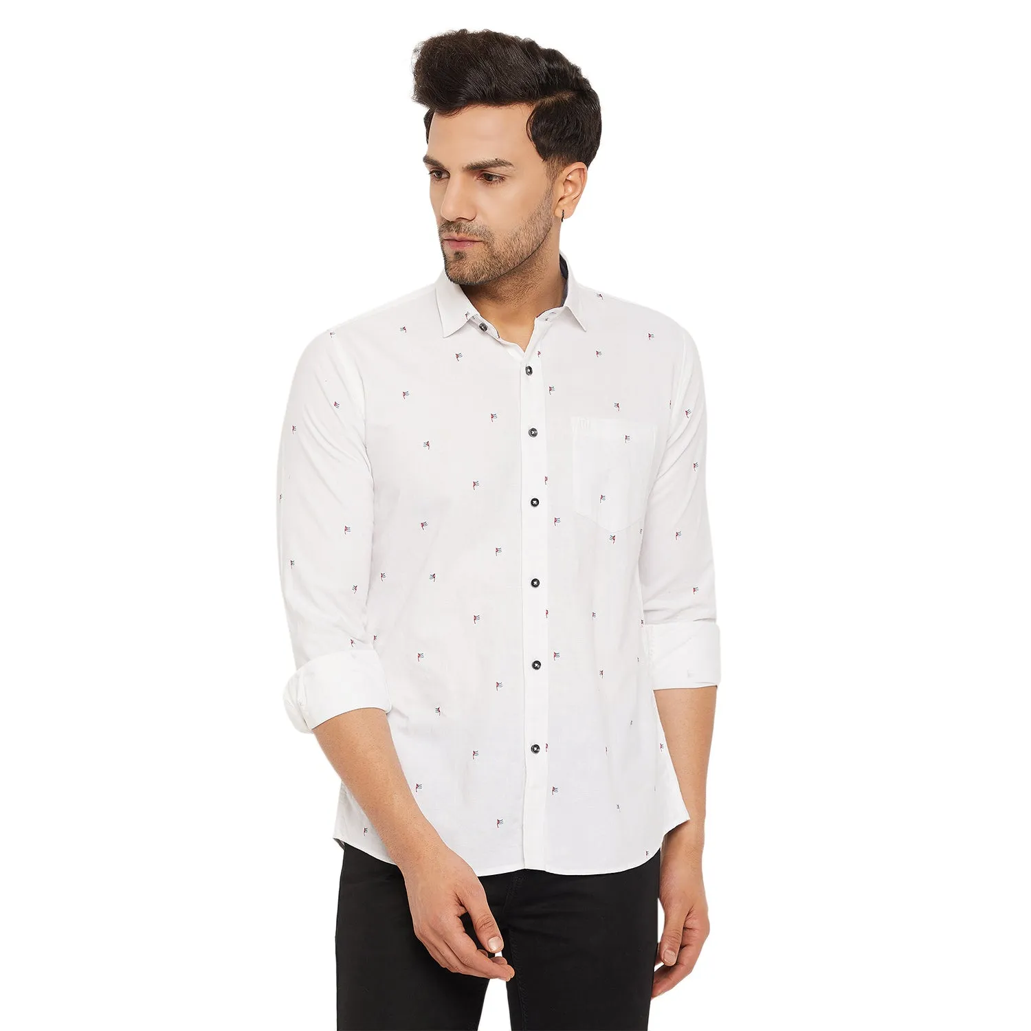 Duke Men Stardust Cotton Full Sleeve Shirt (SDO8PROB)