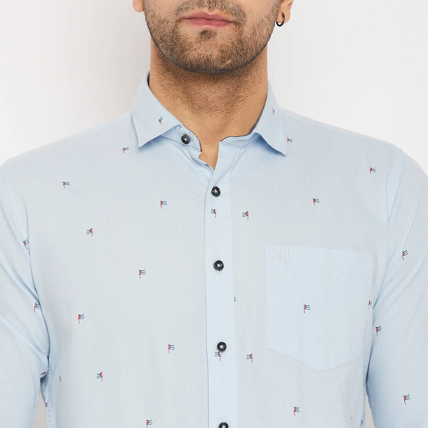 Duke Men Stardust Cotton Full Sleeve Shirt (SDO8PROB)