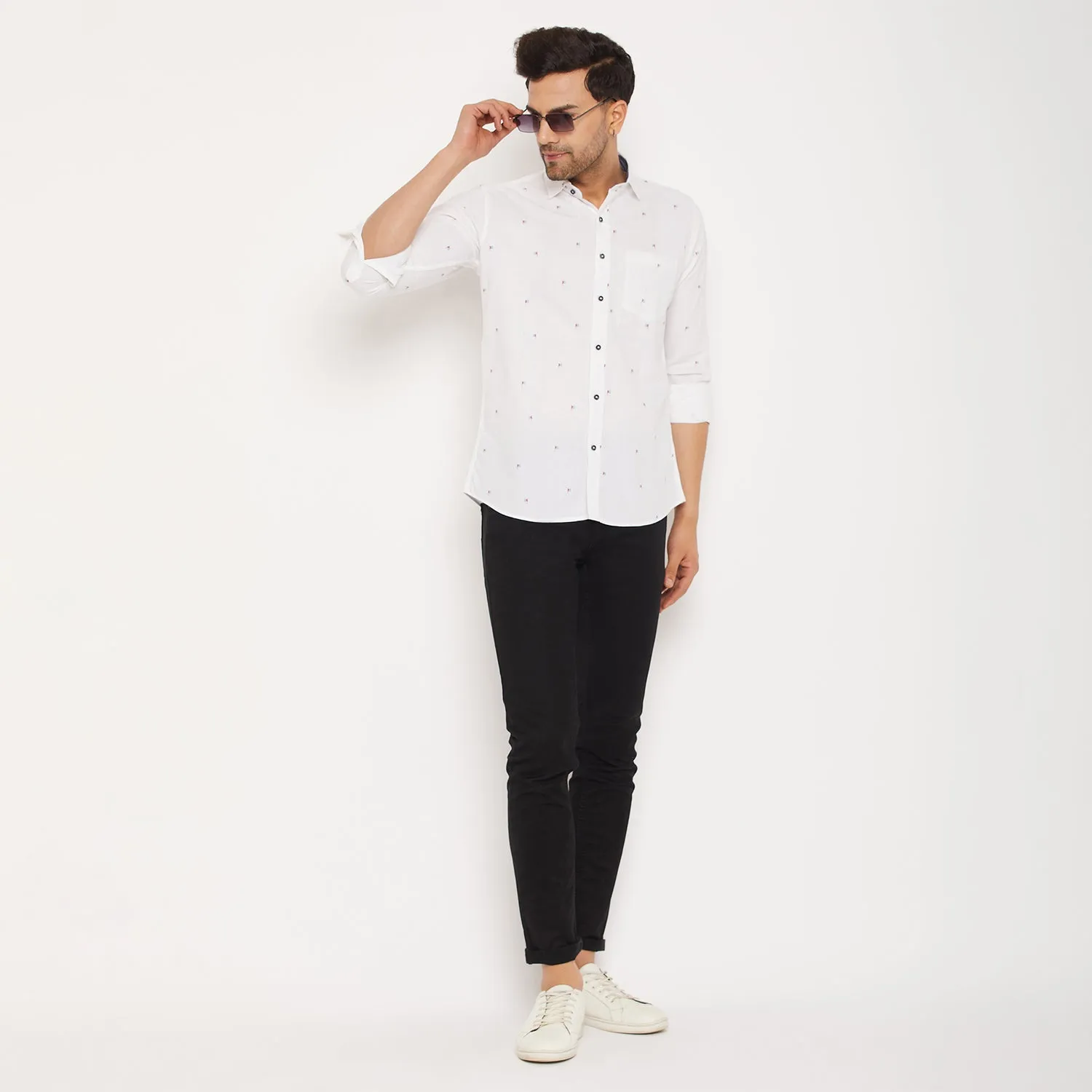 Duke Men Stardust Cotton Full Sleeve Shirt (SDO8PROB)