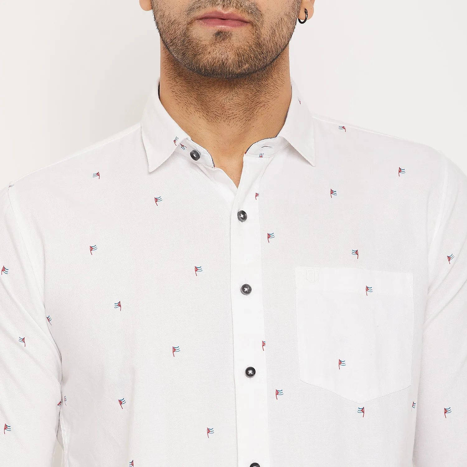 Duke Men Stardust Cotton Full Sleeve Shirt (SDO8PROB)