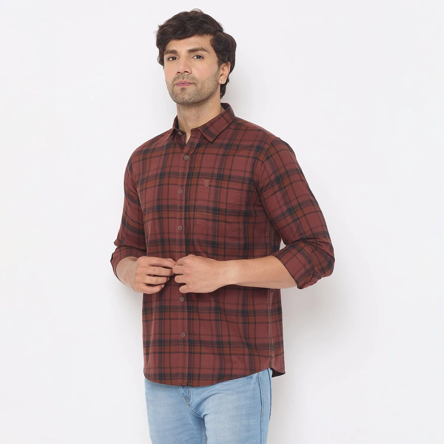 Duke Stardust Men Full Sleeve Cotton Shirt (SDO7CKF)