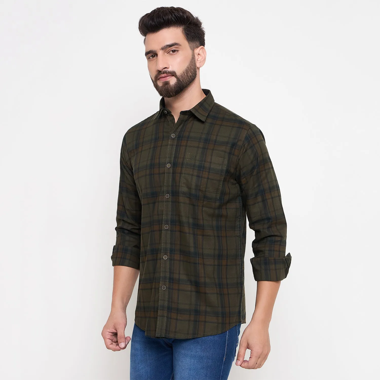 Duke Stardust Men Full Sleeve Cotton Shirt (SDO7CKF)
