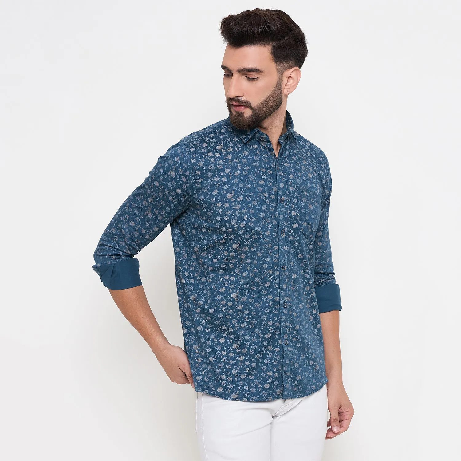 Duke Stardust Men Full Sleeve Cotton Shirt (SDO8PRN)