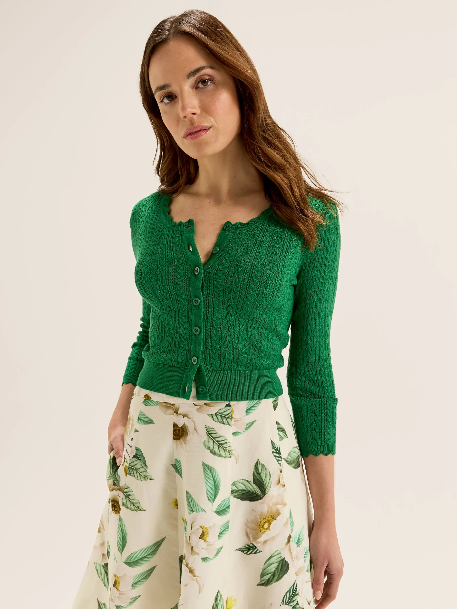 EcoConscious Manufacturing Hazel 3/4 Sleeve Cardigan