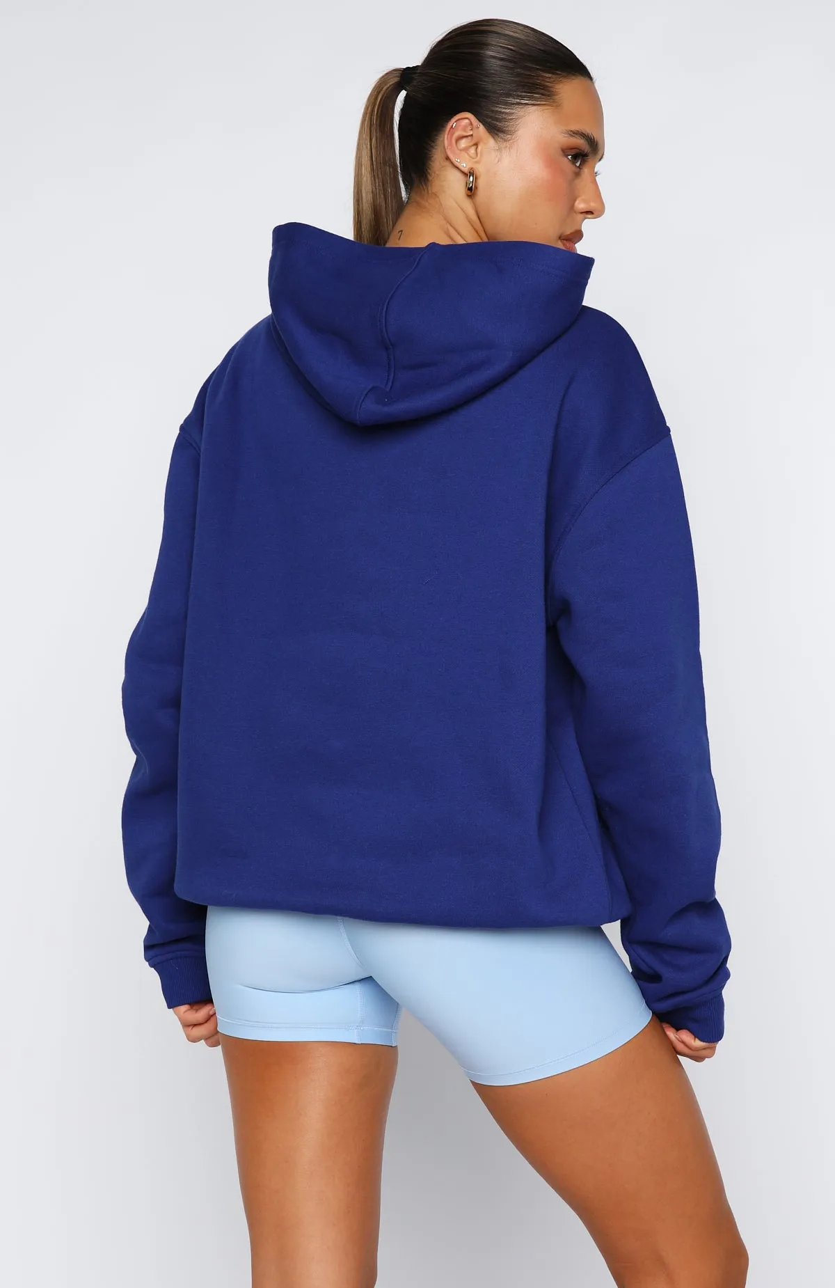Winning Team Oversized Hoodie Electric Blue MoistureControl Circular Knit Technology