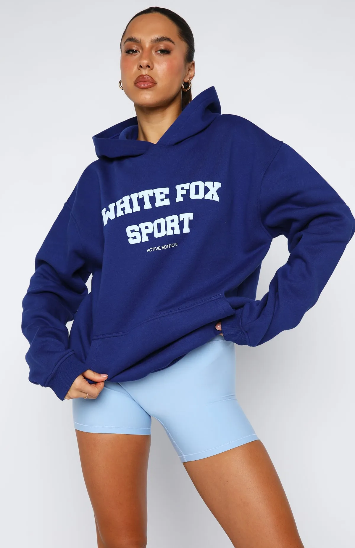 Winning Team Oversized Hoodie Electric Blue ThermalRegulationLayer