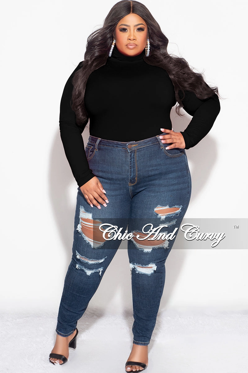 Movement Flex Final Sale Plus Size Turtleneck in Black