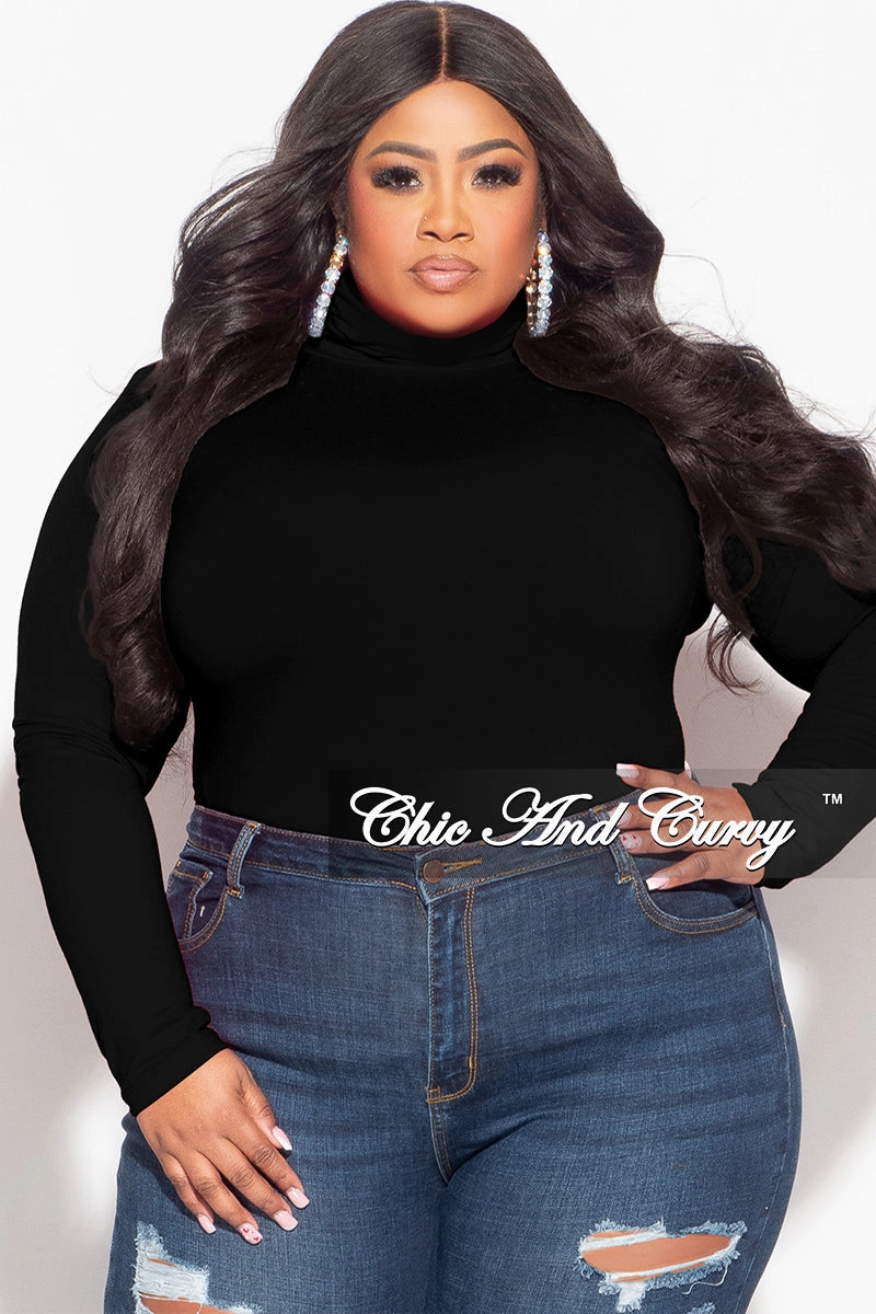 Day Wear Final Sale Plus Size Turtleneck in Black