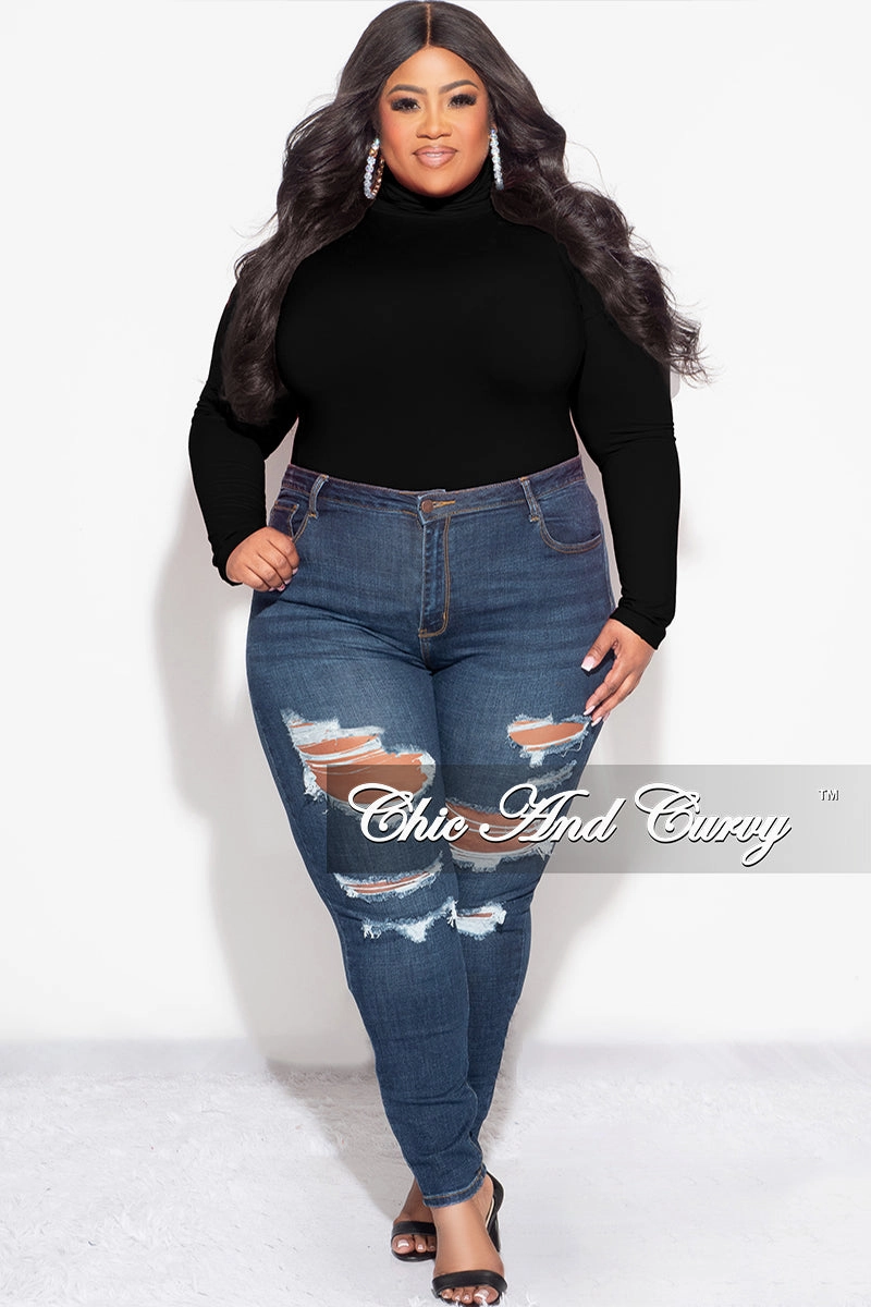 Final Sale Plus Size Turtleneck in Black Daily Style