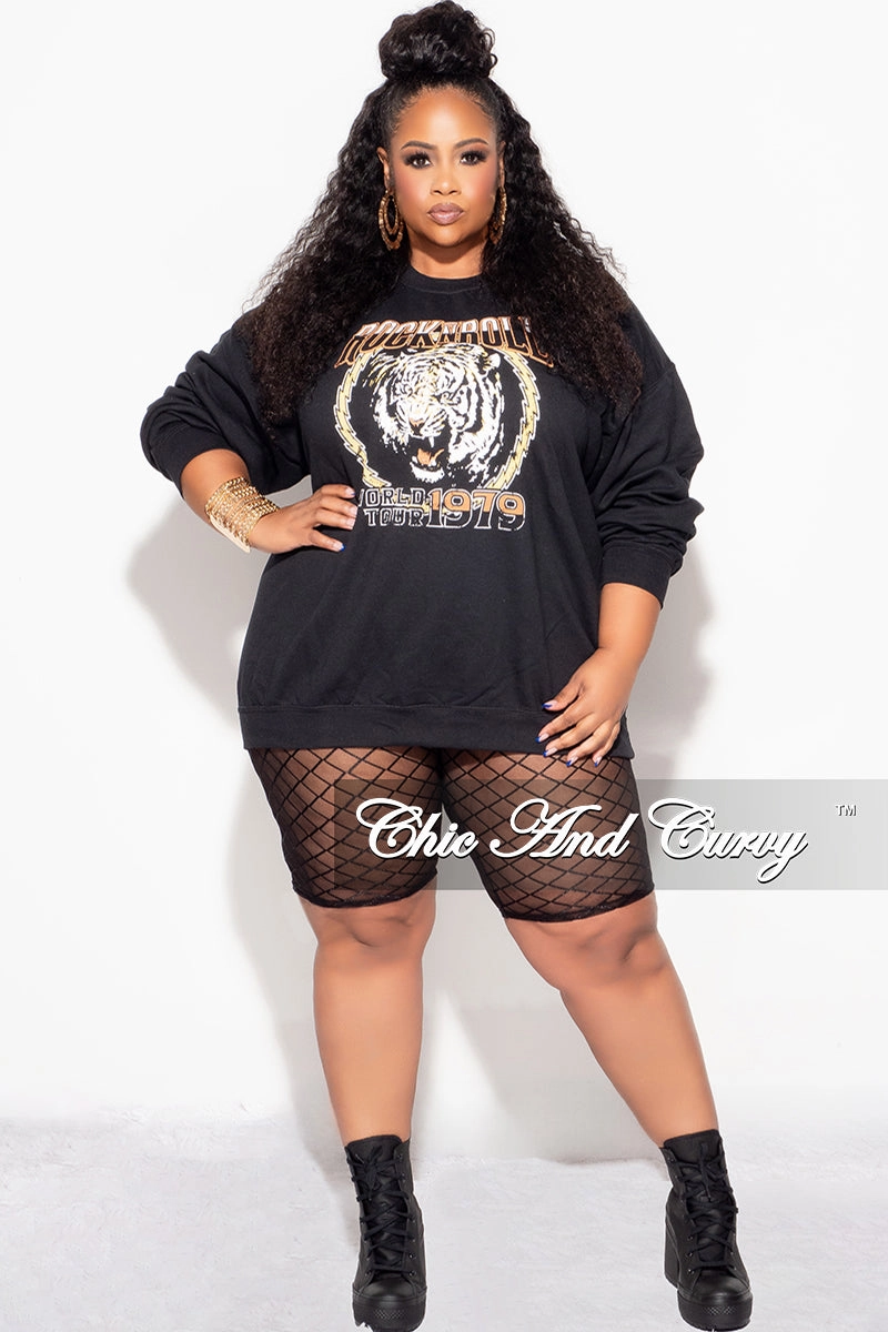 ExtendedSizeRange Final Sale Plus Size Sheer Shorts in Black