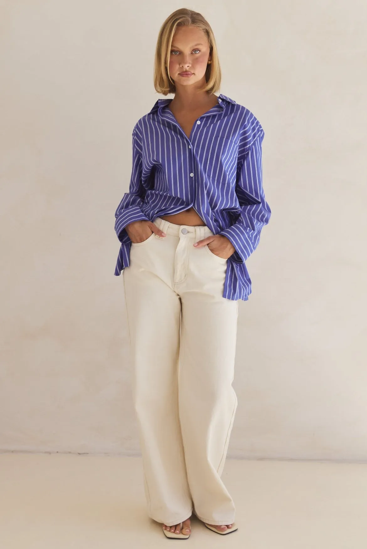 Eden Shirt (Blue) Raglan Sleeve