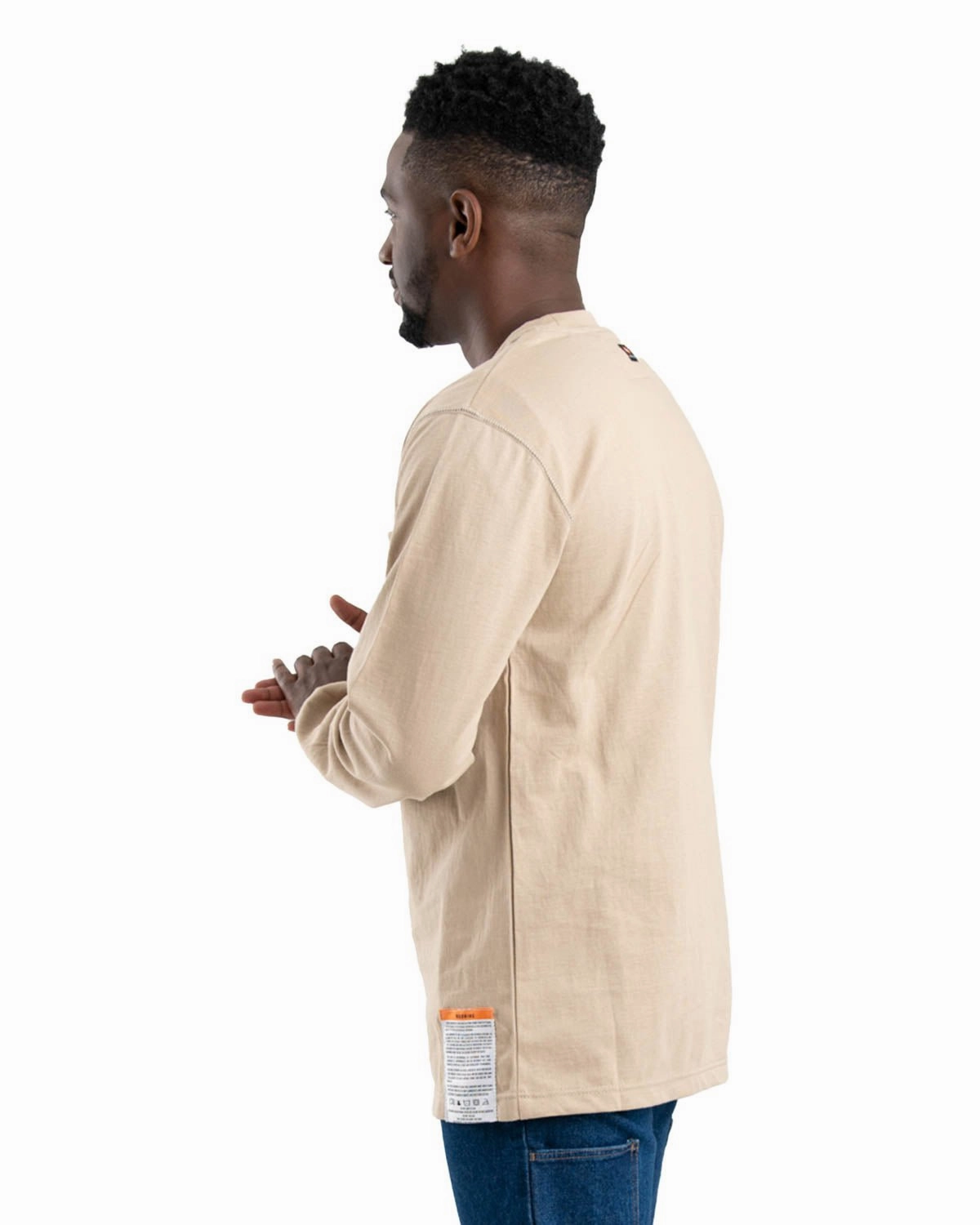 Berne Mens Khaki 100% Cotton FR Crew Neck T-Shirt S/S birthday celebration Lightweight Wear