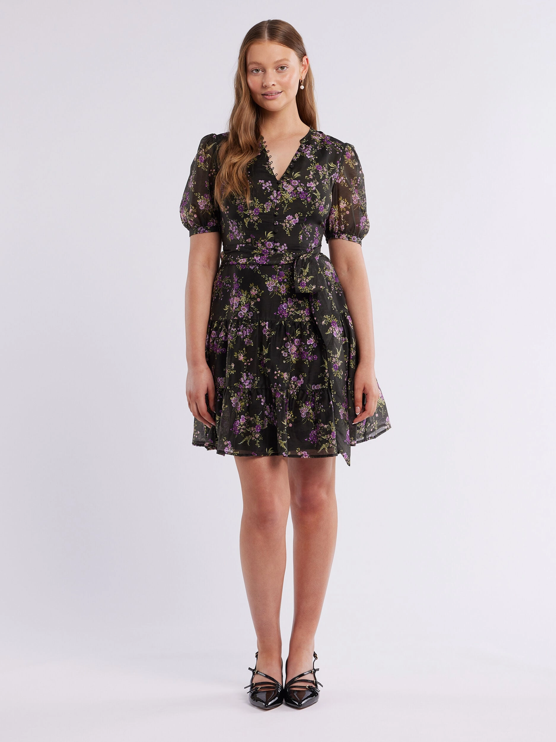 Tulle-Overlay Classic Move Sweet Bunch Dress