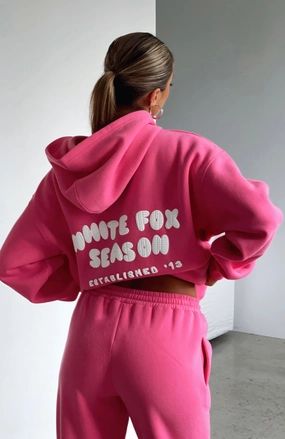 The Main Season Oversized Hoodie Hot Pink SnagResistant Surface