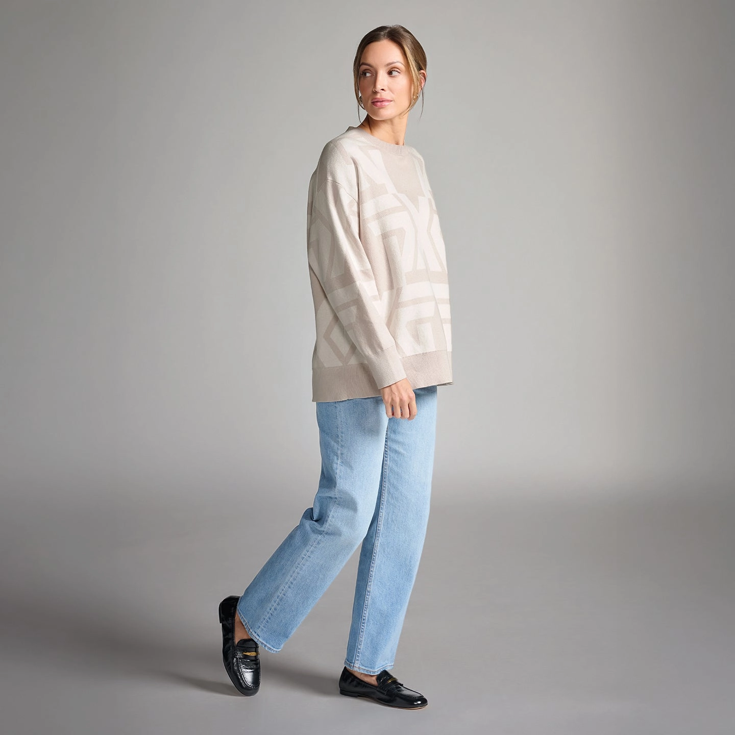 Everyday Urban Style Women's All Over Logo Sweater