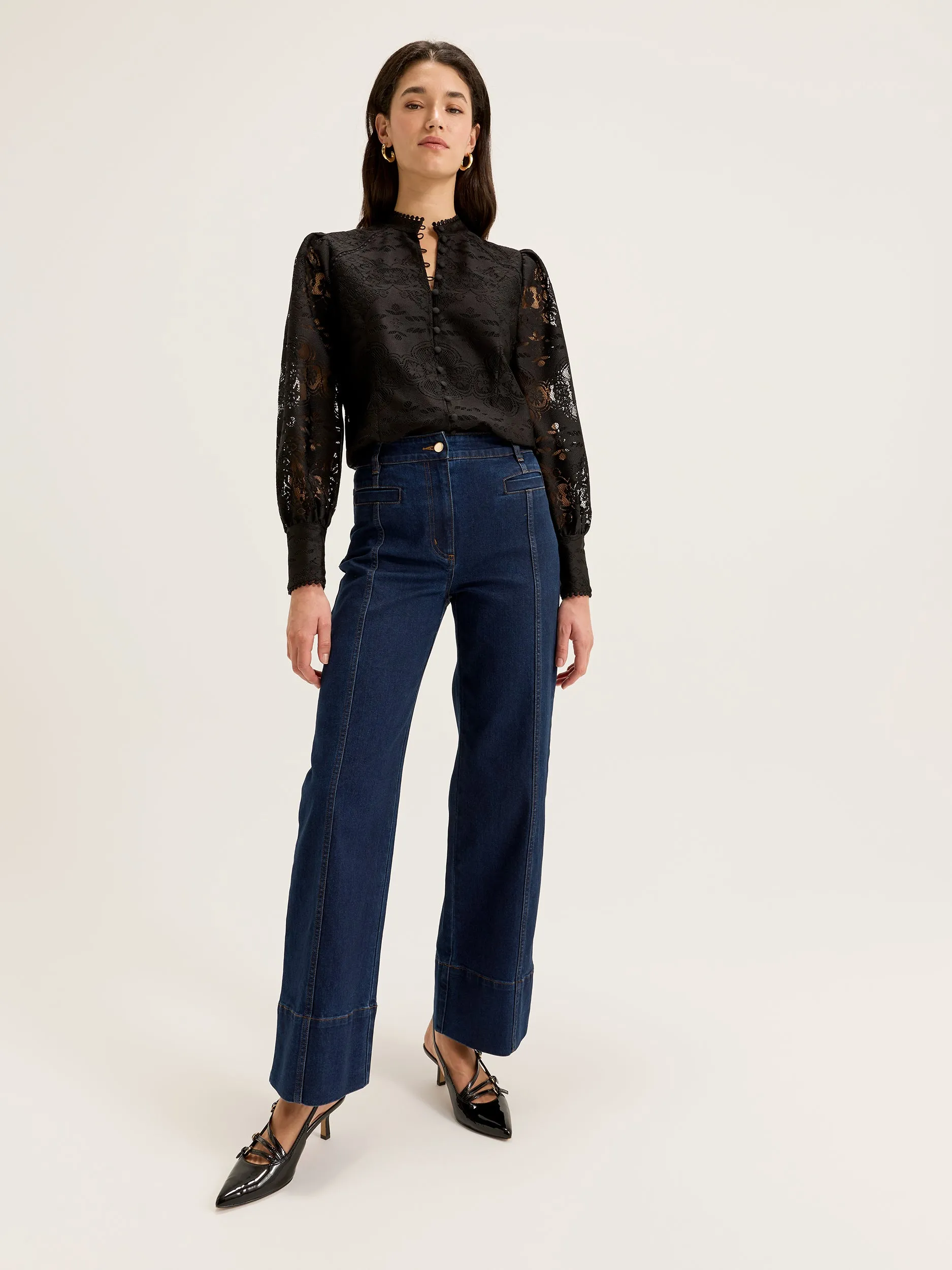 Hidden Pocket Nostalgia Lace Blouse