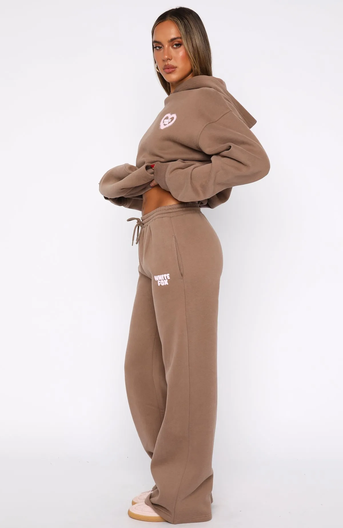 High Elasticity 11th Street City Girl At Heart Wide Leg Sweatpants Cinnamon Bun