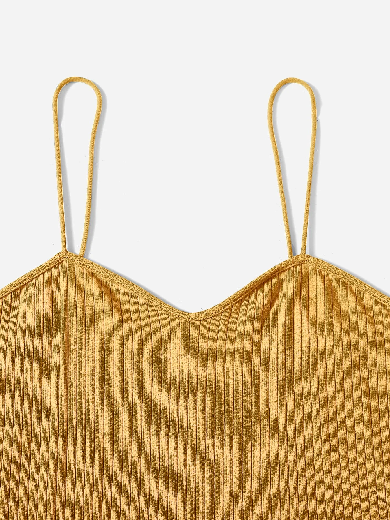 Elegant Plain Rib-Knit Sleeveless Spaghetti Strap Pencil Natural Short Plus Size Dress