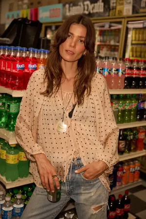 Flatlock Seam Reinforced Elbow Patches ELISE TOP