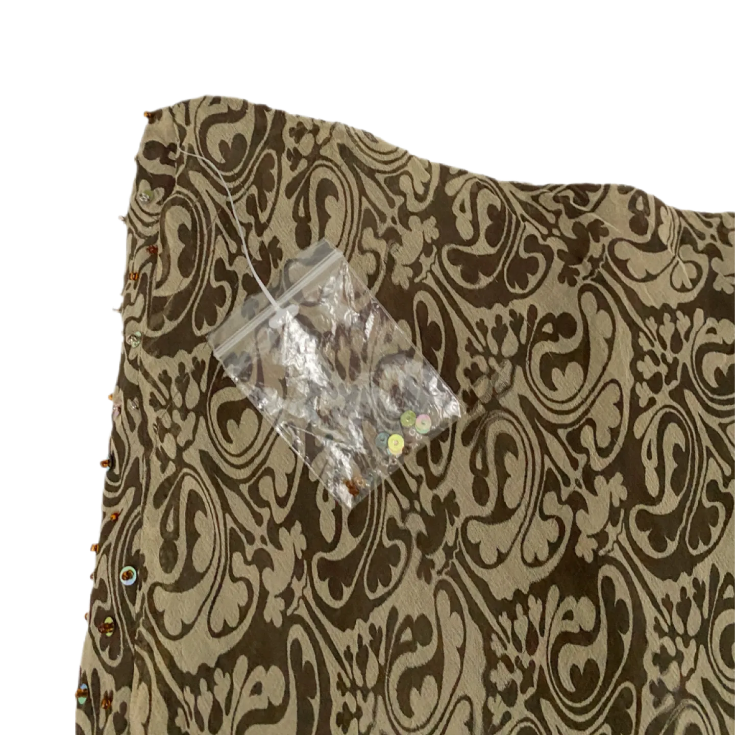 Embellished Silk Skirt Set (XL)