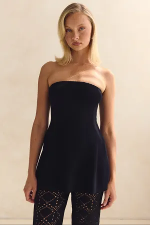 Emina Knit Top (Black) Low Profile Zipper