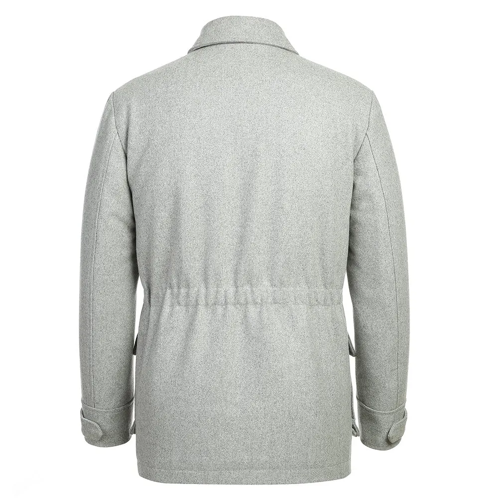 English Laundry Gray Slim Fit Wool Blend Short Coat