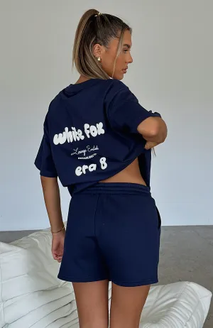 Layered Neckline Work Comfort Era 8 Oversized Tee Nautical