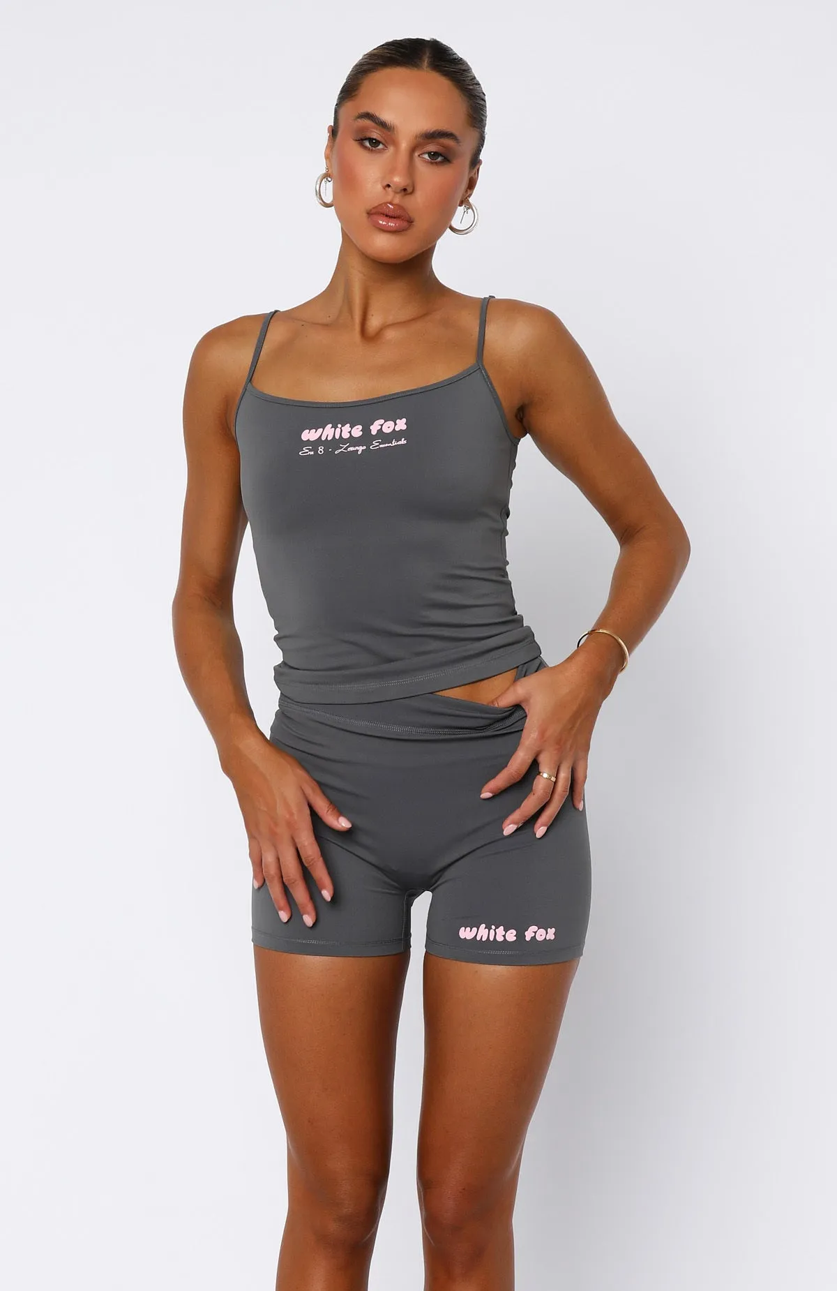 Waffle Knit Texture Era 8 Singlet Slate