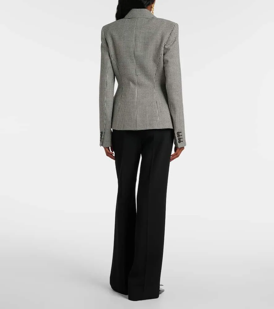 Erdem Tailored houndstooth wool blazer