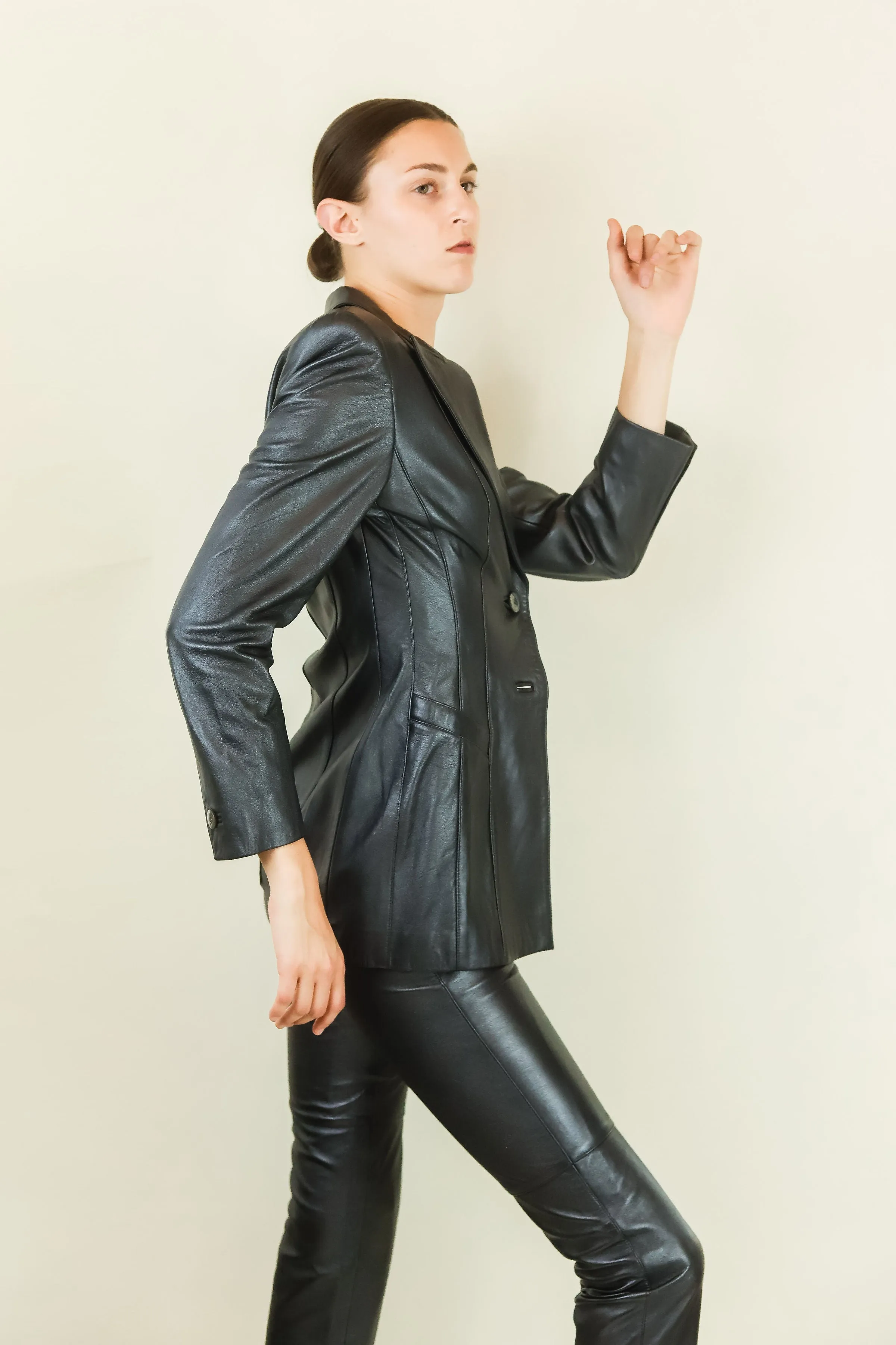 Escada Leather Trousers