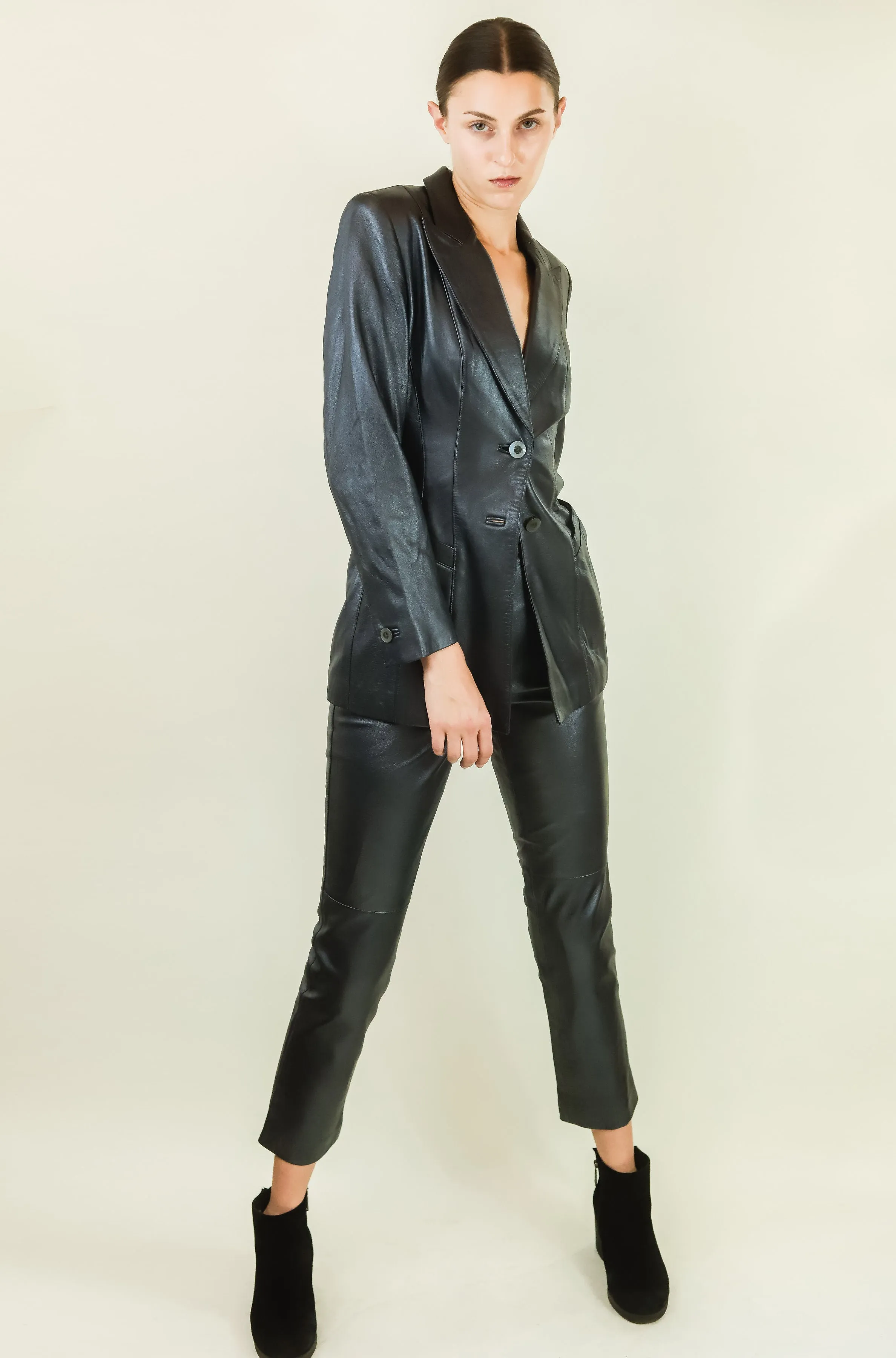 Escada Leather Trousers