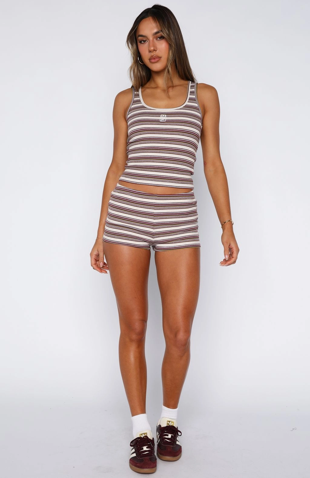 Non Irritating Tagless Escape Mode Booty Shorts Maple Bloom Stripe