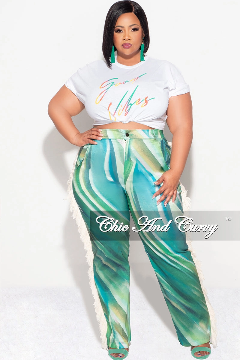Chilly Day Ready Final Sale Plus Size "Good Vibes" Graphic T-Shirt