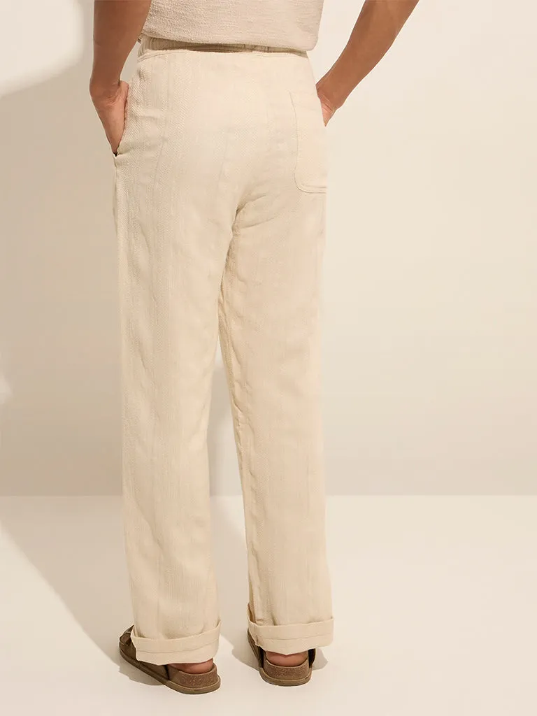 ETA Cream Relaxed-Fit Mid-Rise Cotton Chinos