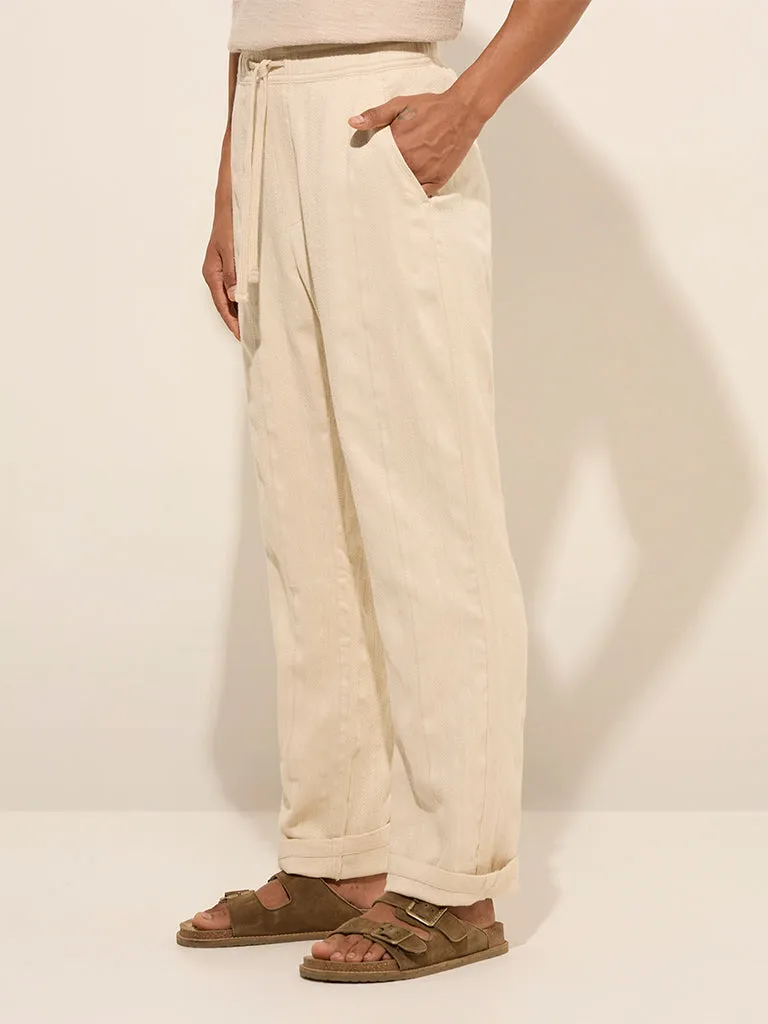 ETA Cream Relaxed-Fit Mid-Rise Cotton Chinos