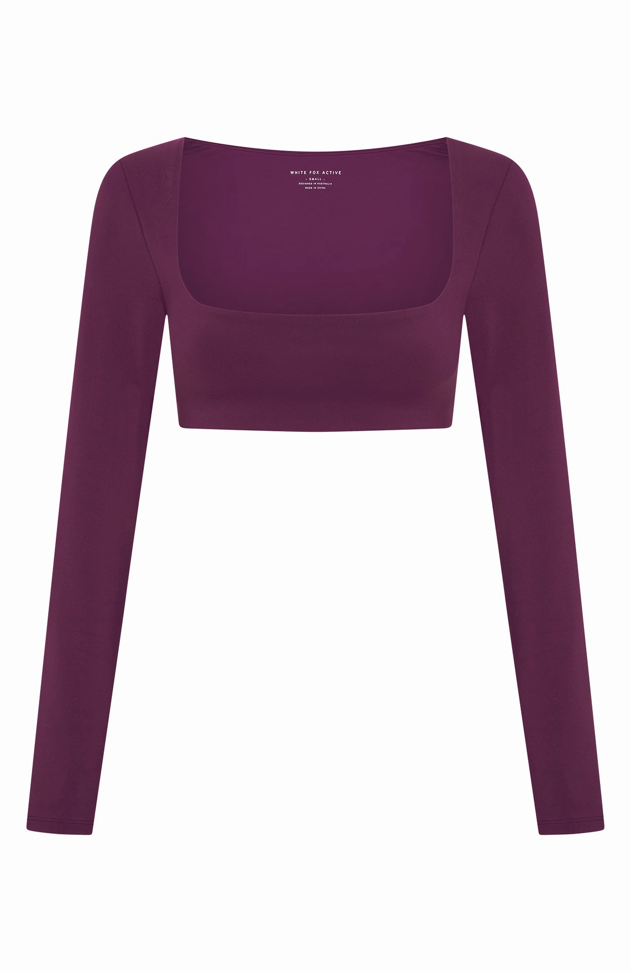 Cool Fabric Casual Long Sleeve Thriving Long Sleeve Crop Plum