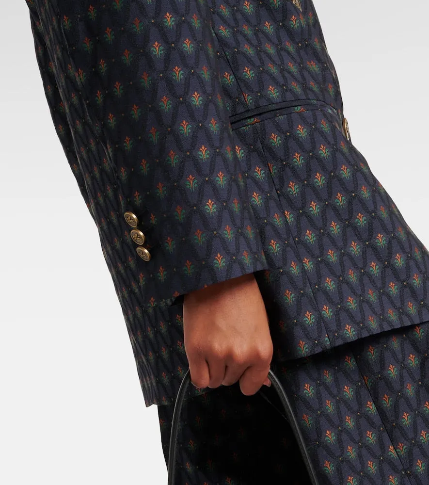 Etro Printed wool and cotton blazer