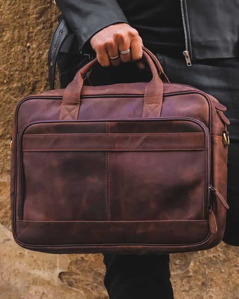 Everyday Companion  Vintage Leather Laptop Bag