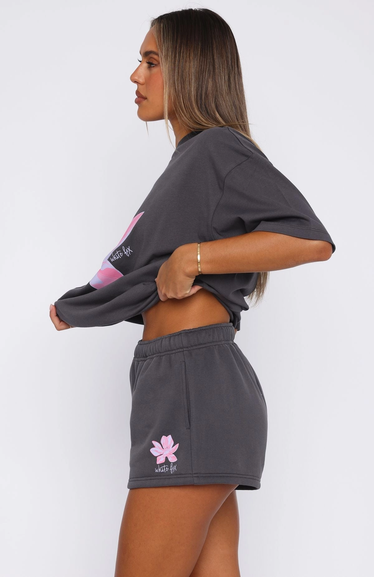 Pick You A Flower Lounge Shorts Volcanic FrictionReduced Sleeve Construction