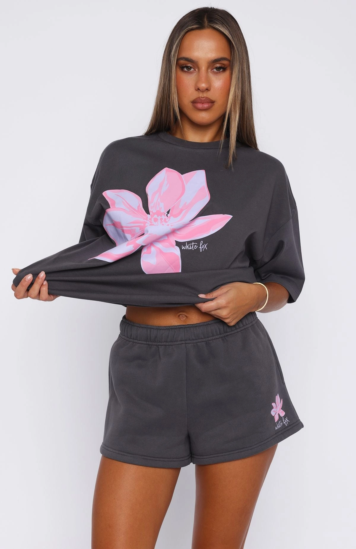 Pick You A Flower Lounge Shorts Volcanic smooth zipper