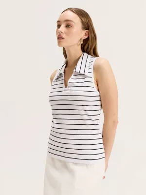 Eze Stripe Polo Stretchable Knit