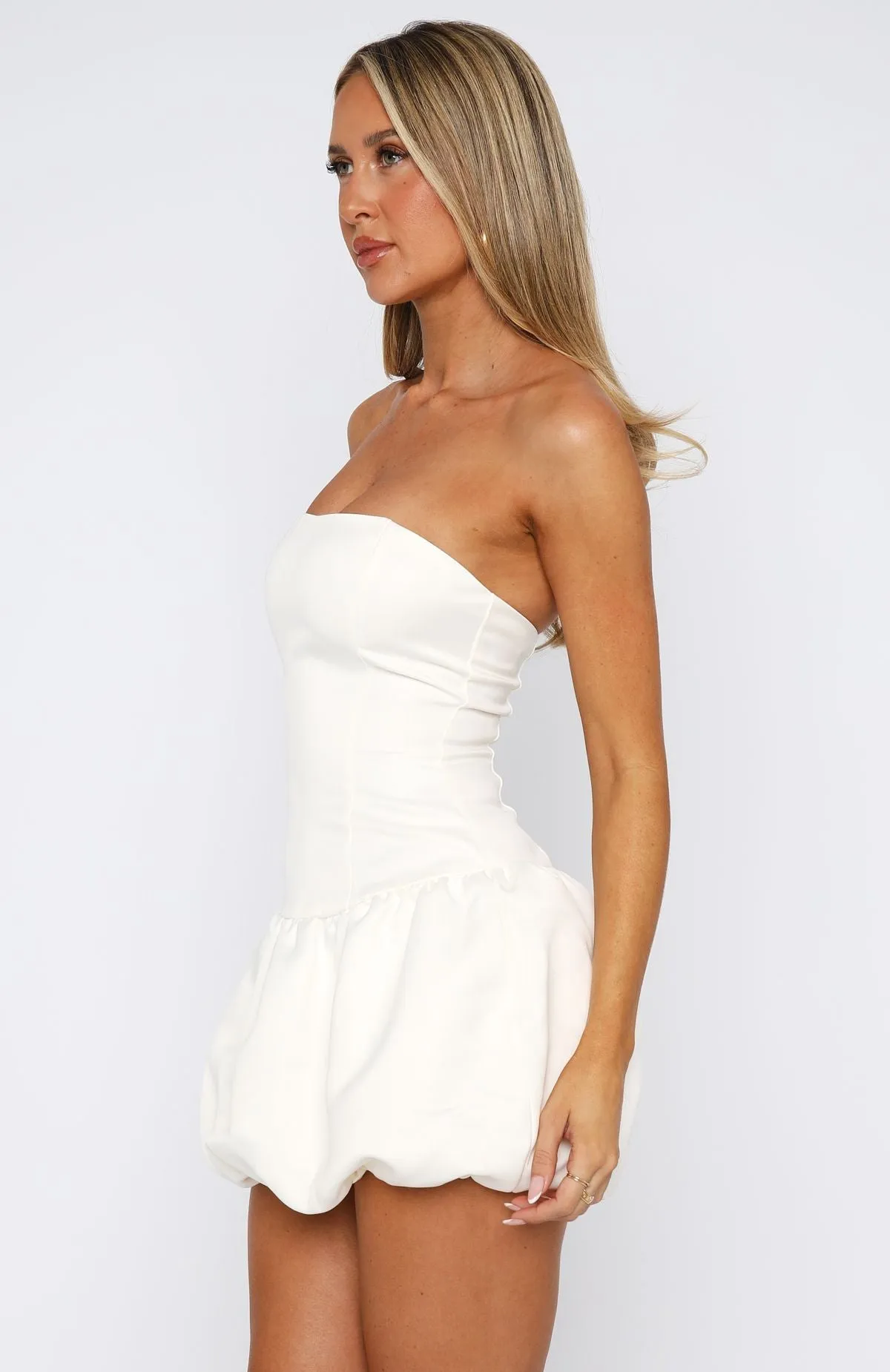 Reinforced Hems Sunshine Serenade Mini Dress Cream