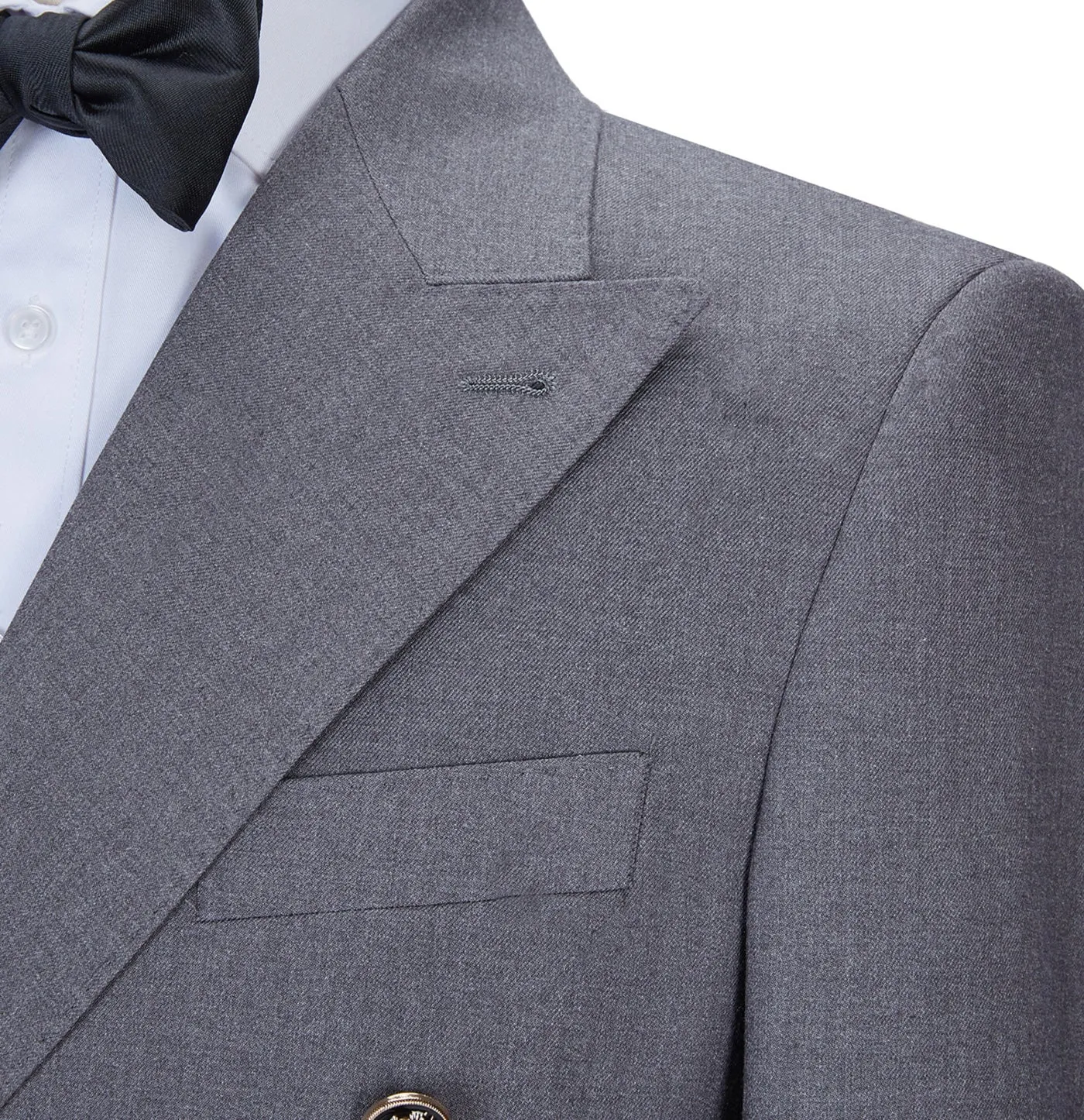 Fashion 2 Pieces Mens Suit Double Breasted Flat Notch Lapel Tuxedos (Blazer Pants)
