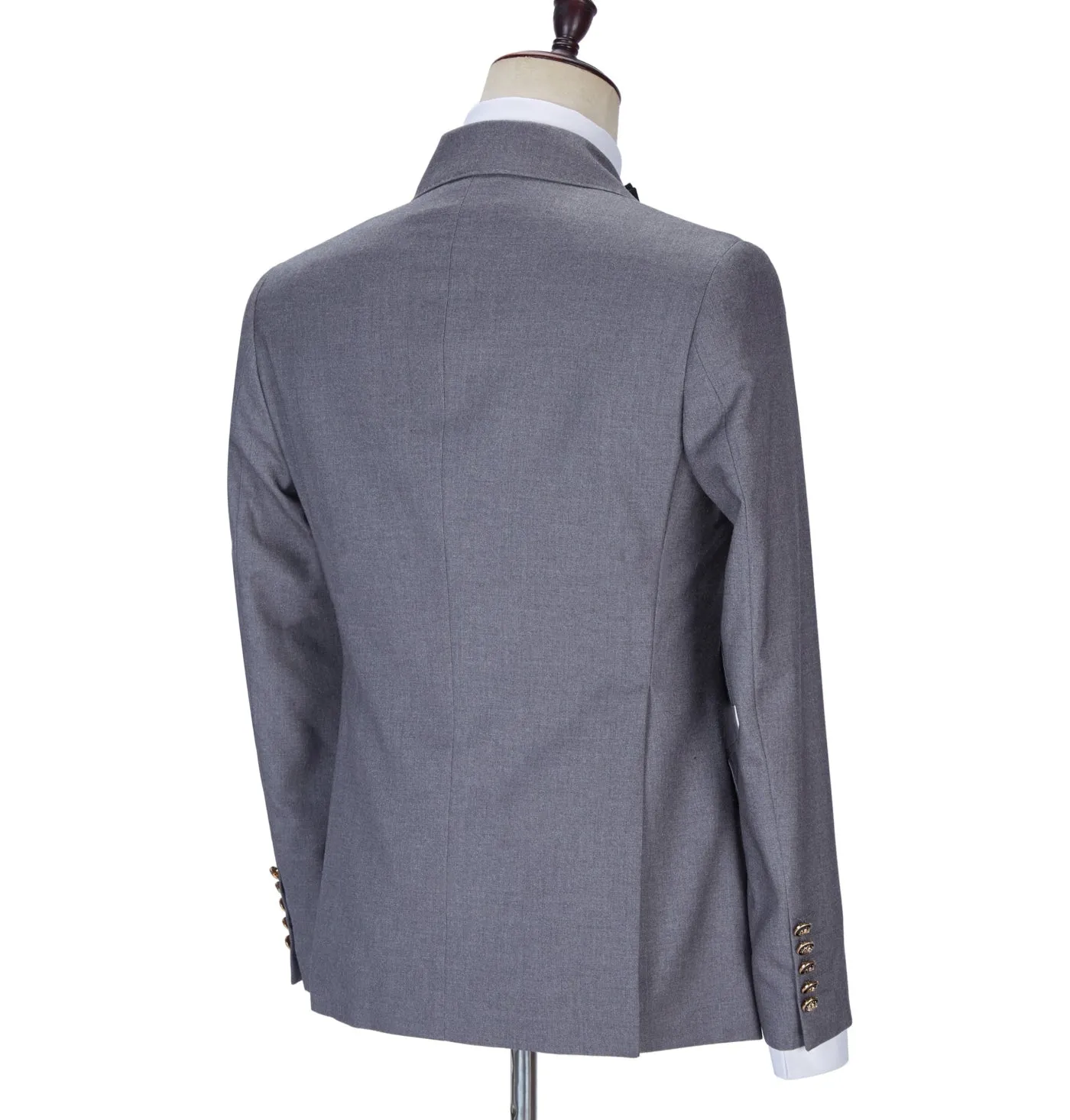 Fashion 2 Pieces Mens Suit Double Breasted Flat Notch Lapel Tuxedos (Blazer Pants)