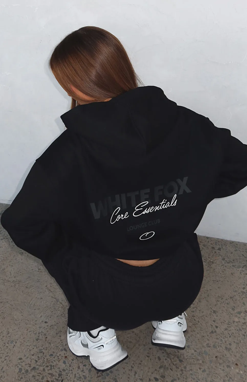 Core Essentials Oversized Hoodie Black Quick Dry Weaving