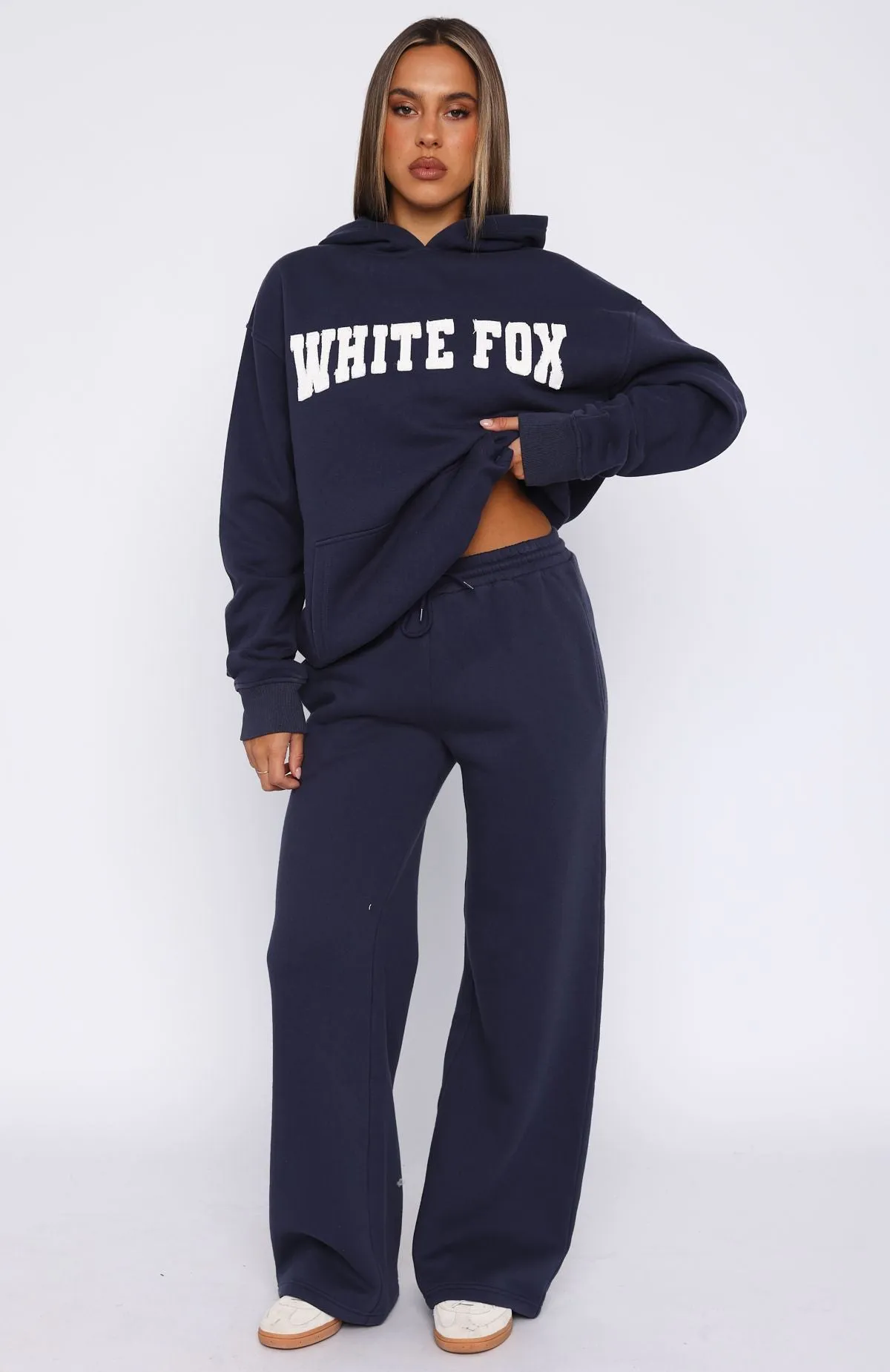 Shout It Out Wide Leg Sweatpants Navy City Ready Cool Weather