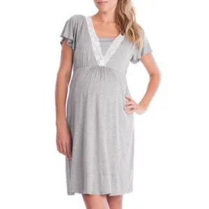 Fashion lace stitching mom breastfeeding dress